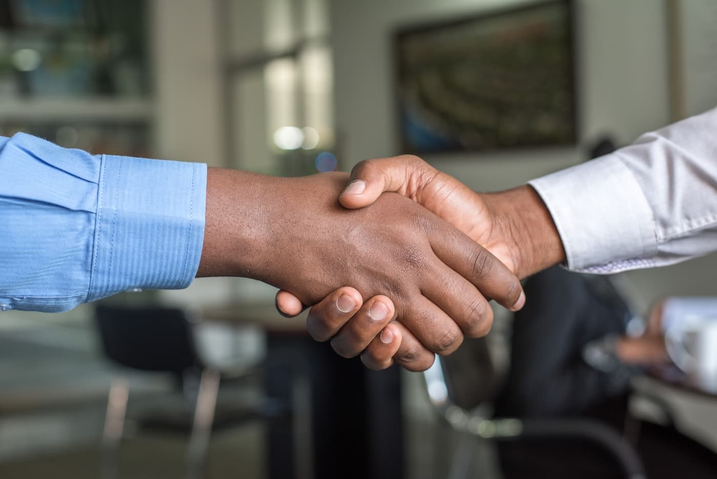 A client partnership handshake